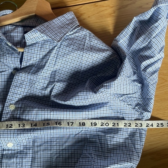 Polo Ralph Lauren 100% Cotton Stretch Blue/ White Button Down Shirt Large - Picture 8 of 8